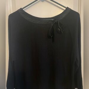 April Cornell Black with Bow Long Sleeve Top/Lightweight Sweater
